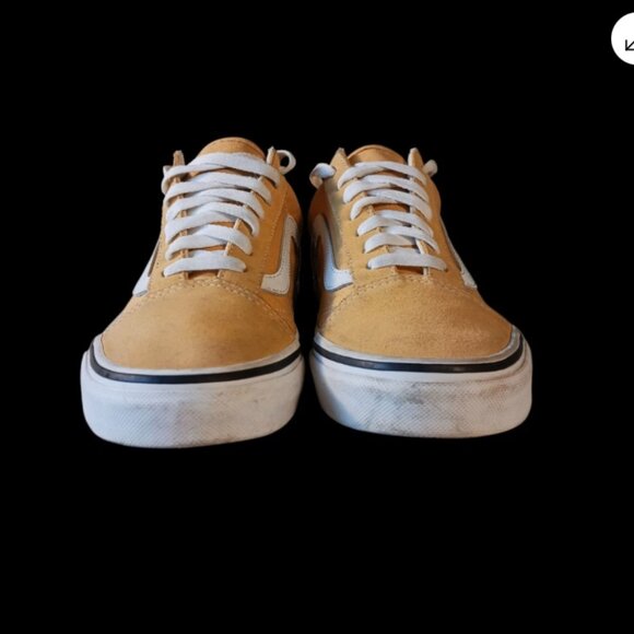 Vans Old Skool Skateboarding Low Sneakers Yellow / US Size Mens 5.5 Womens 7 - Picture 3 of 10